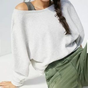 Anthropologie Saturday Sunday Donna Gray Sweatshirt M Medium Small New NWT RARE